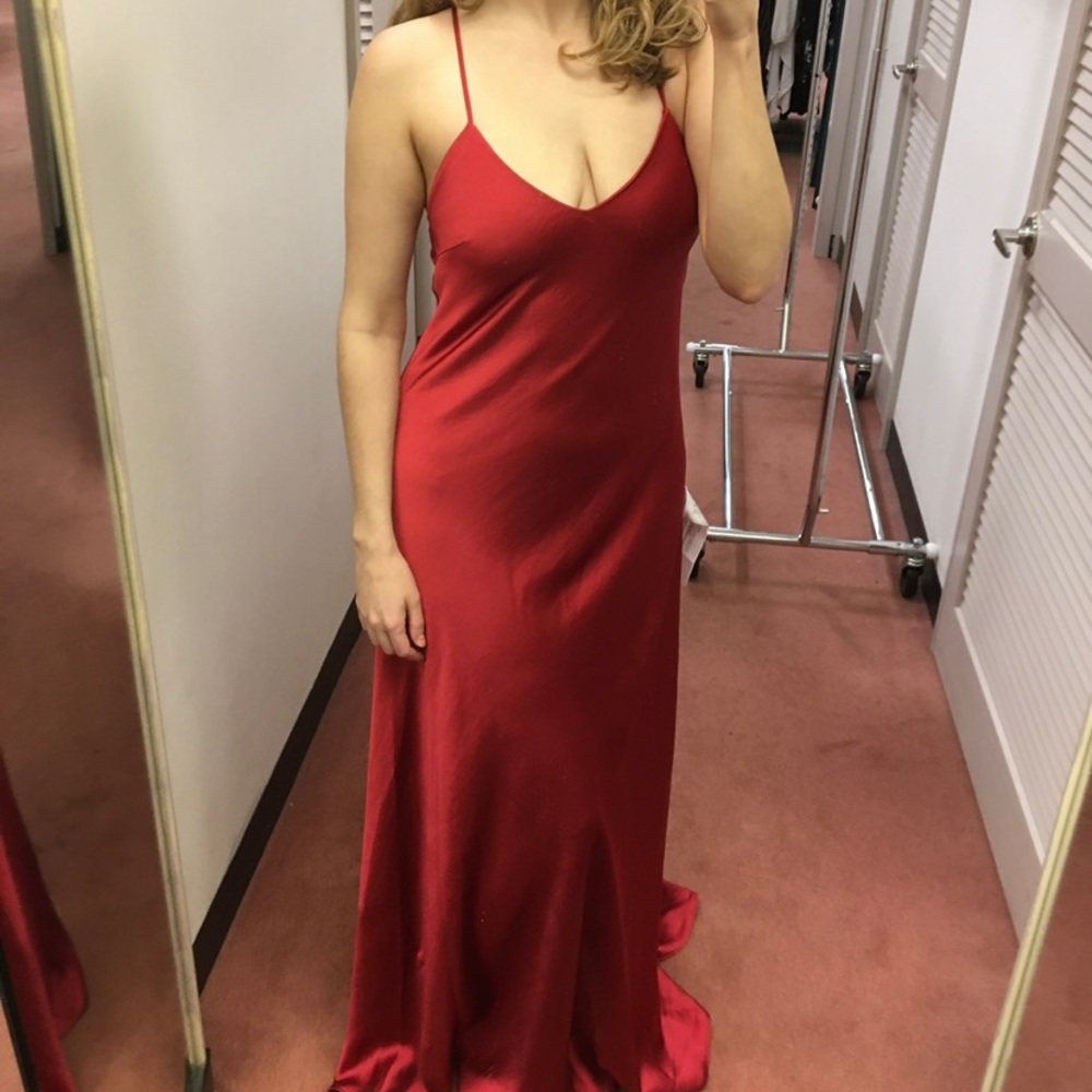 BCBGMAXAZRIA Red Satin Gown ♥️ NWT